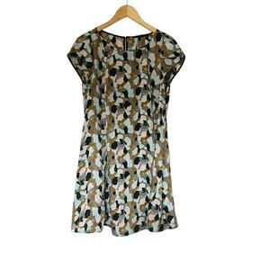 Zara Multicolored Print Cap Sleeve Dress Size S Small